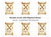 Ancient Runic Scroll Clipart Bundle