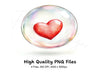 Hearts in Bubbles Clipart Bundle
