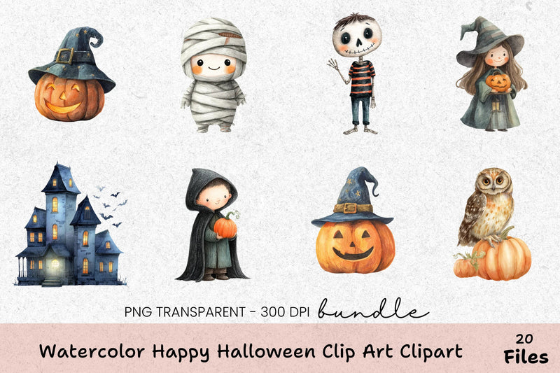 Happy Halloween Clip Art Bundle - CraftNest - Digital Crafting and Art