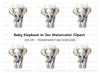 Elephant Tumbler Clipart Bundle