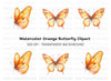 Orange Butterfly Clipart Bundle