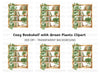 Bookshelf with Greenery Clipart Bundle