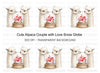 Cute Alpaca Couple Love Snow Globe Clipart Bundle