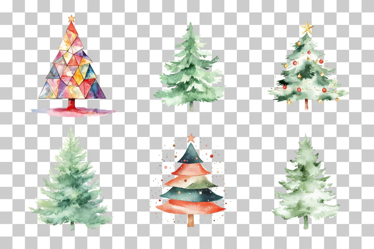 Christmas Tree Clipart Bundle - CraftNest - Digital Crafting and Art