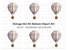 Elegant Hot Air Balloon Clipart Bundle