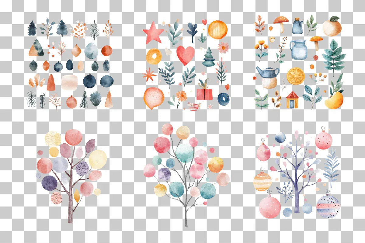 Festive & Abstract Clipart Bundle - CraftNest - Digital Crafting and Art