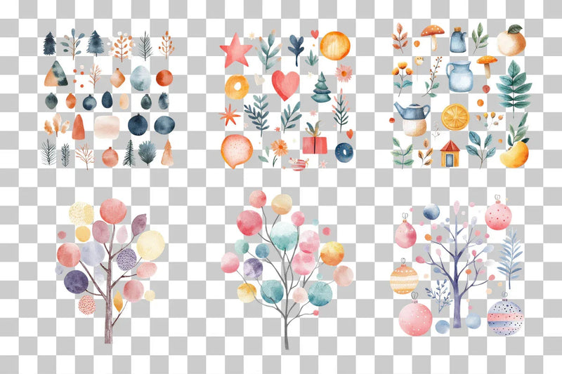 Festive & Abstract Clipart Bundle - CraftNest - Digital Crafting and Art