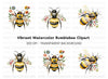 Bumblebee and Flowers Clipart Bundle