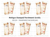 Vintage Scroll Blue Stamp Clipart Bundle