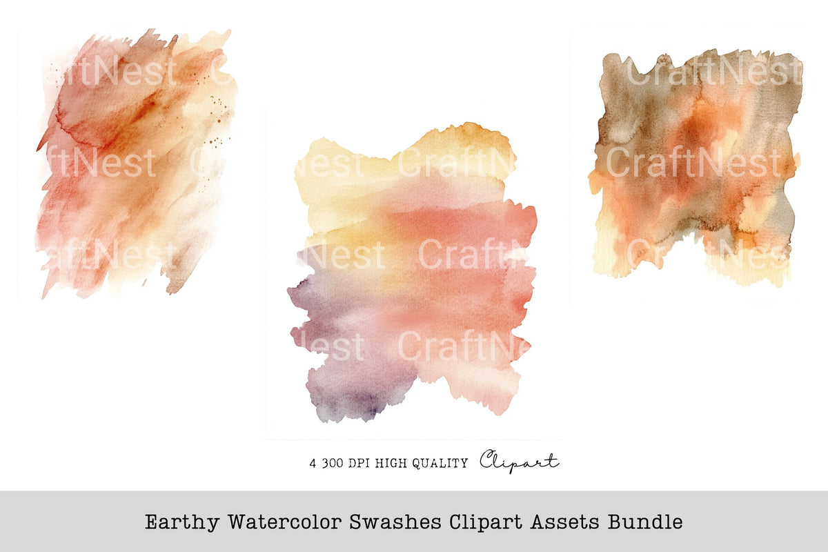 Earthy Swashes Clipart Bundle