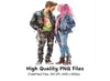 Punk Rock Couple Illustrations Clipart Bundle