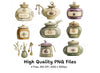 Vintage Potion Bottles Clipart Bundle