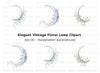 Whimsical Floral Moon Clipart Bundle