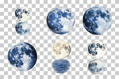 Moon Over Water Reflection Clipart Bundle - CraftNest - Digital Crafting and Art