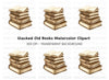 Open Book Stack Clipart Bundle