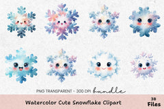 Cute Snowflake Clipart Bundle - CraftNest - Digital Crafting and Art
