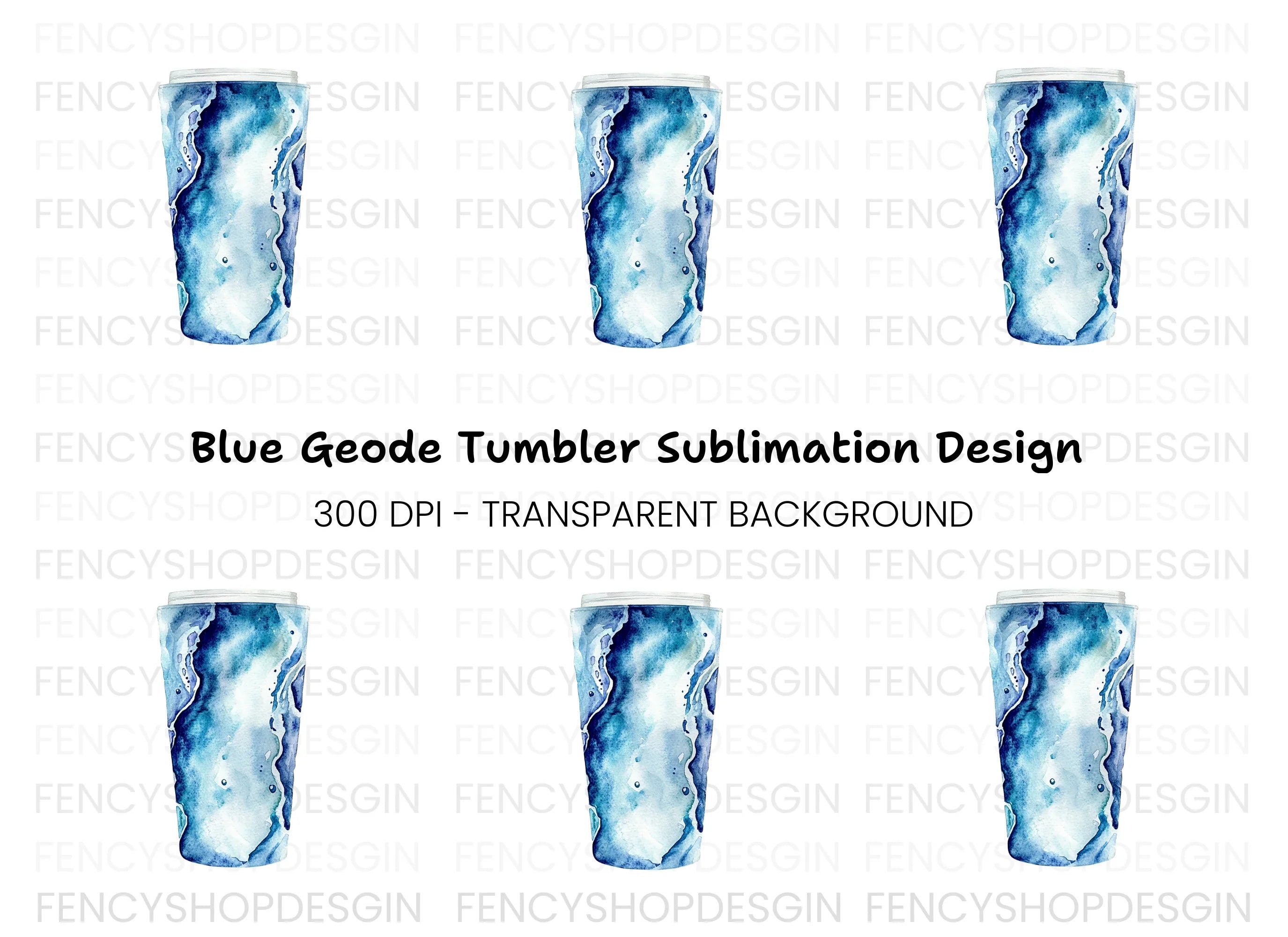 Blue Tumbler Clipart Bundle