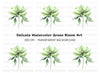 Elegant Green Hellebore Flower Clipart Bundle