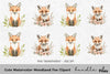 Cute Woodland Fox Clipart Bundle