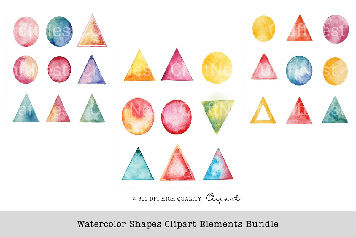 Shapes Elements Clipart Bundle