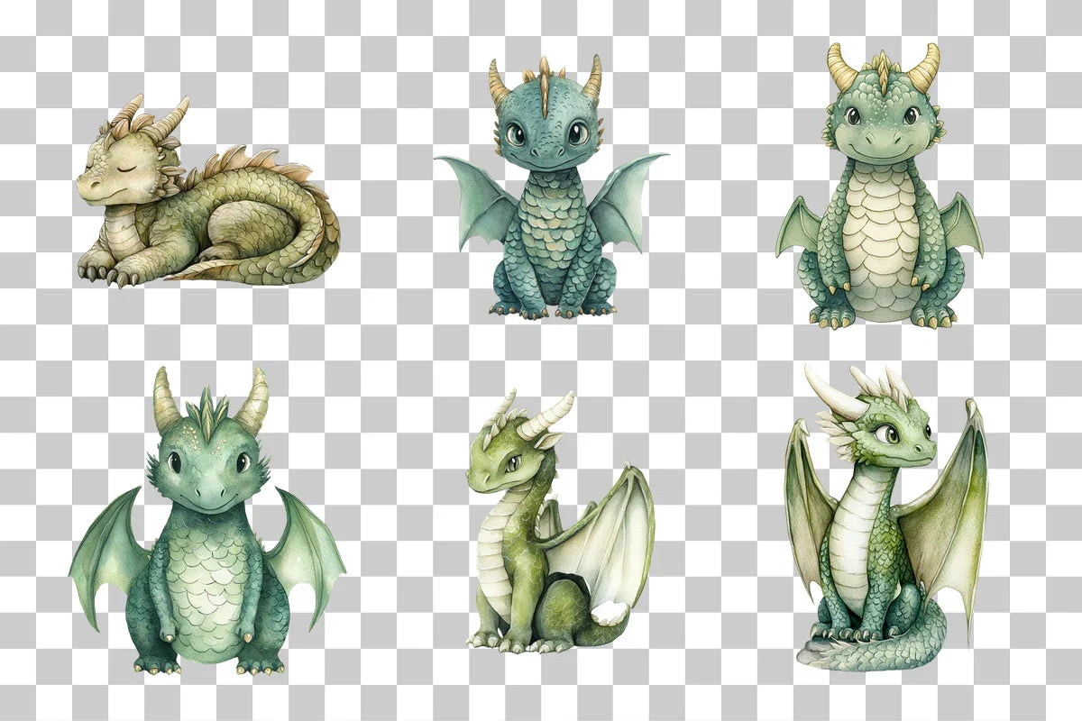 Medieval Fantasy Dragon Clipart Bundle - CraftNest - Digital Crafting and Art