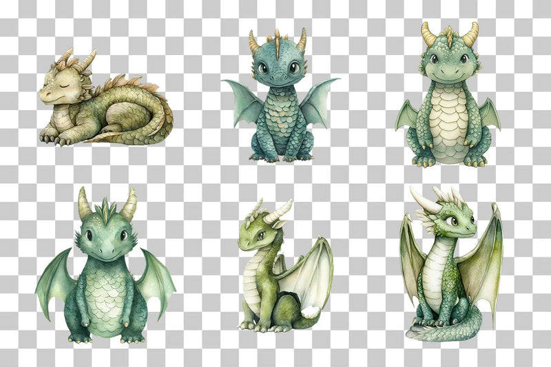 Medieval Fantasy Dragon Clipart Bundle - CraftNest - Digital Crafting and Art