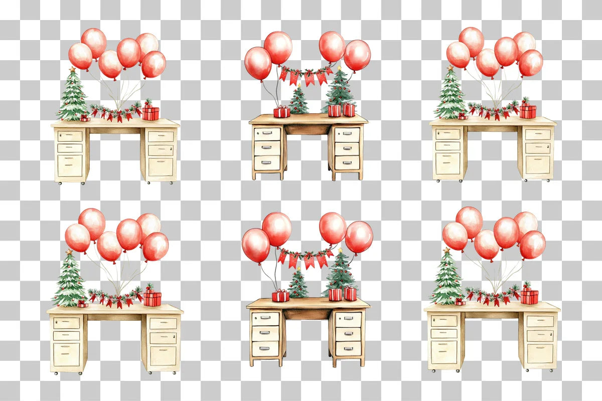 Holiday Desk Clipart Bundle - CraftNest - Digital Crafting and Art
