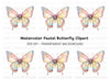 Pastel Butterfly Clipart Bundle