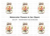 Flowers in Mason Jar Clipart Bundle