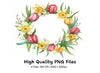 Spring Floral Wreaths Clipart Bundle