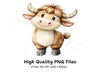 Adorable Baby Highland Cow Clipart Bundle