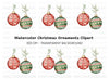 Festive Ornaments Clipart Bundle