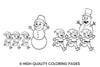 Snowman and Elf Winter Fun Coloring Books