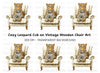 Elegant Leopard in Armchair Clipart Bundle