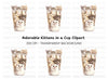 Kitten in Cup Clipart Bundle