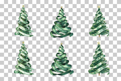 Ribbon Spiral Christmas Tree Clipart Bundle - CraftNest - Digital Crafting and Art