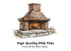 Rustic Fireplace Clipart Bundle