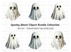 Spooky Ghost Trio Clipart Bundle