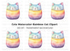 Cute Rainbow Cat Clipart Bundle