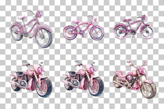 Pink Gem Motorcycle Clipart Bundle - CraftNest - Digital Crafting and Art