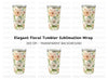 Floral Tumbler Clipart Bundle