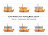 Charming Houseboat Clipart Bundle