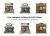 Vintage Bookshop Fronts Clipart Bundle