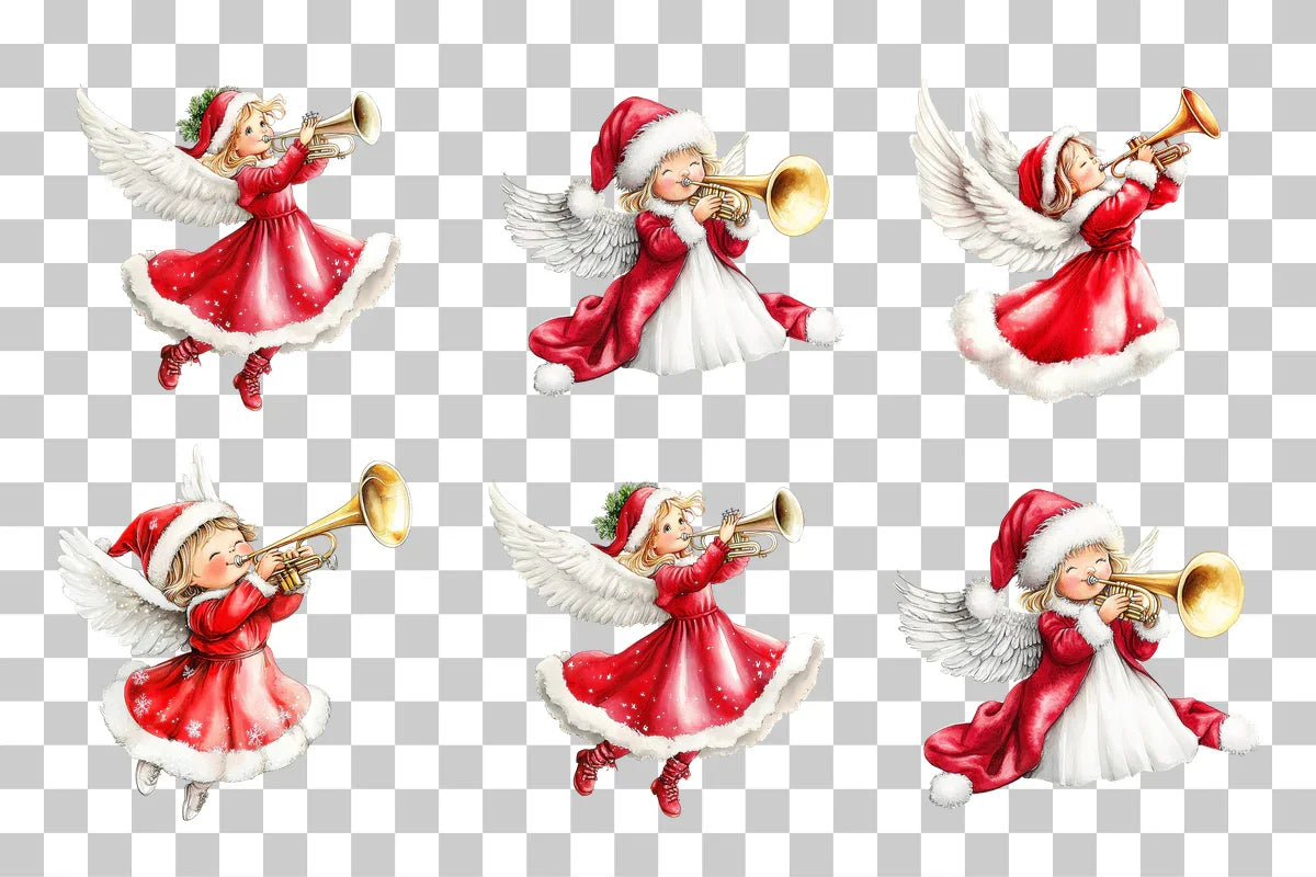 Holiday Angel Clipart Bundle - CraftNest - Digital Crafting and Art