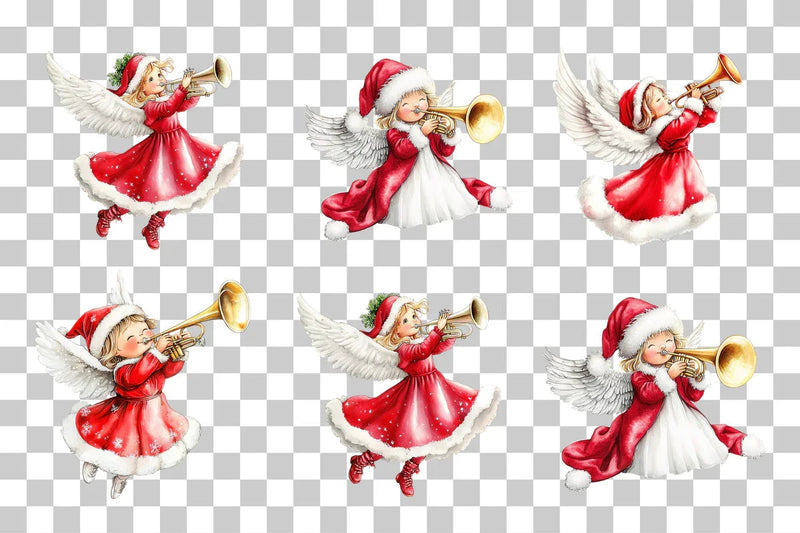 Holiday Angel Clipart Bundle - CraftNest - Digital Crafting and Art