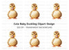 Cute Baby Duckling Clipart Bundle