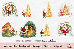 Santa's Magical Garden Clipart Bundle - CraftNest - Digital Crafting and Art
