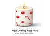 Festive Christmas Candles Clipart Bundle