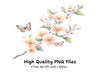 Butterfly Floral Clipart Bundle