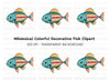 Vibrant Folk Fish Clipart Bundle